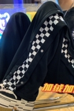 棋盘格排扣加绒加厚卫裤长裤XZ604-KP30-P65控78，男装休闲裤，星座604