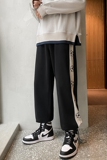 港风秋季新款拼接串标九分宽松抽绳卫裤XZ604-KP05-P50控68，男装休闲裤，星座604