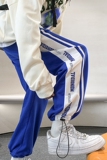 推荐！2026春季克莱因蓝字母印花抽绳卫裤XZ604-KP57-P55控68，男装休闲裤，星座604