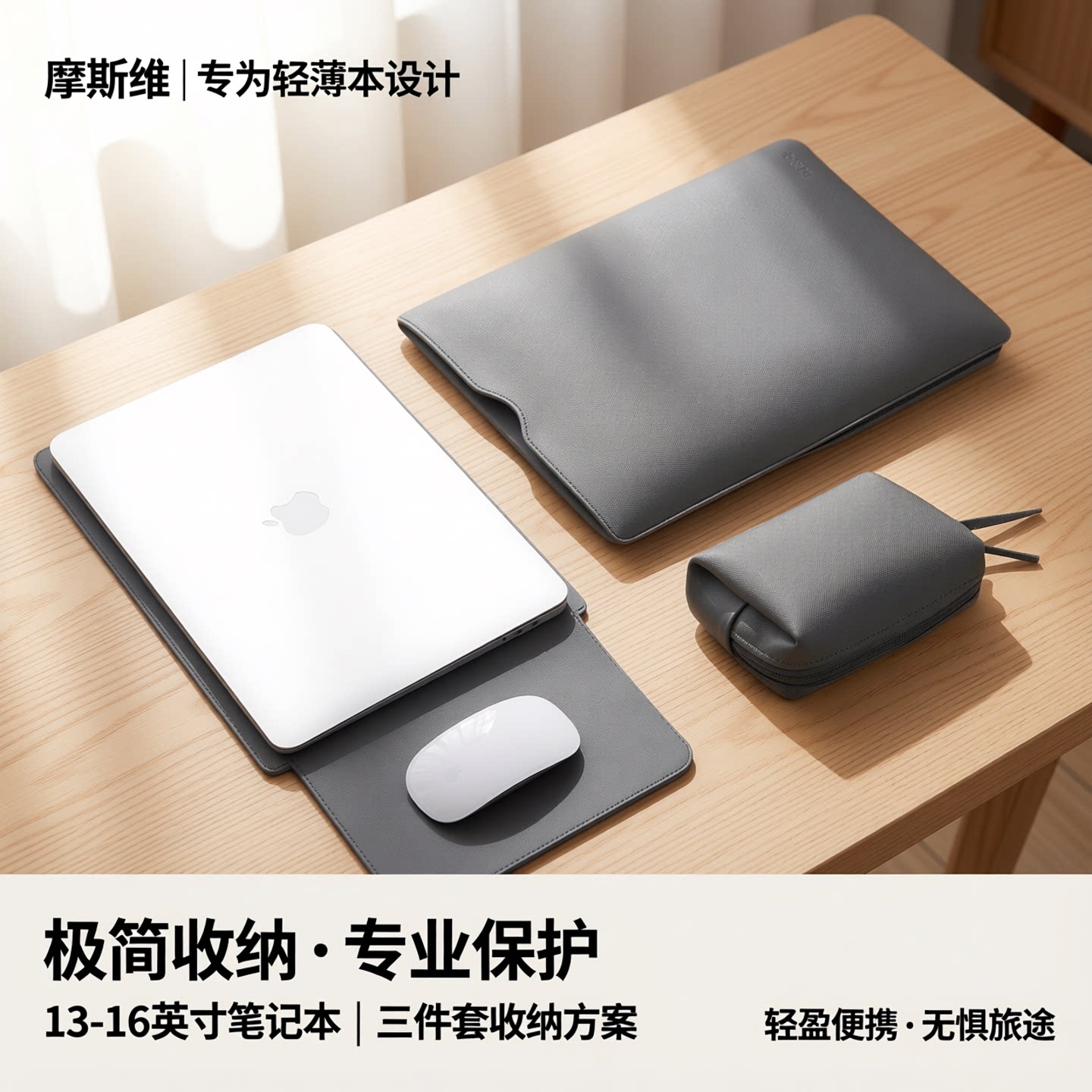 摩斯维 电脑内胆包笔记本保护套适用苹果macbookair13华