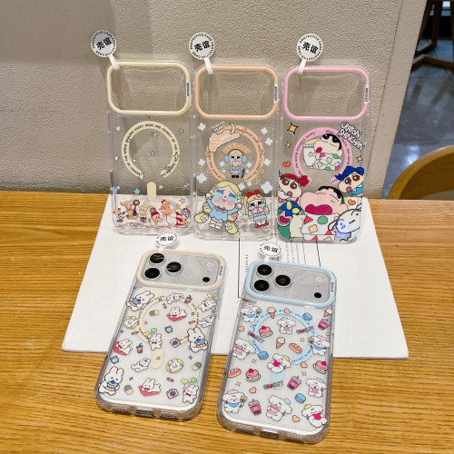KEYICASE细闪星星人小新哭娃兔子狗适用iphone苹果17promax卡通16pro小众15可爱14男女13包相机键磁吸手机壳