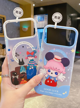 DIMOO玩家适用iphone苹果17promax男女情侣16pro包拍照AI键15卡通14小众13猫咪双层IMD磨砂抗指纹磁吸手机壳