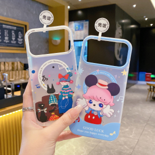 DIMOO玩家适用iphone苹果17promax男女情侣16pro包拍照AI键15卡通14小众13猫咪双层IMD磨砂抗指纹磁吸手机壳
