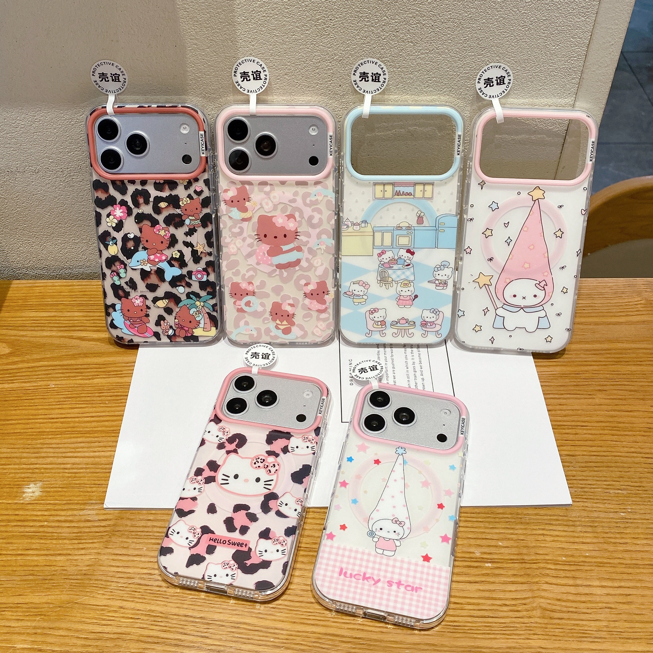 ins侧颜KT壳谊KEYICASE适用iphone苹果17promax卡通16pro可爱15女生电容相机键磨砂抗指纹磁吸边框带图手机壳
