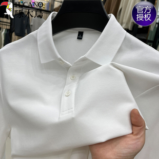 啄木鸟春秋款纯棉polo衫男士长袖t恤翻领休闲商务打底衫上衣男款