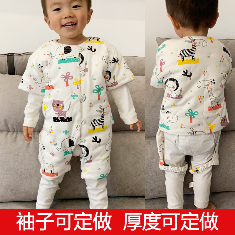 男女宝宝棉花肚兜秋冬儿童加厚纯棉中大童防踢被婴儿保暖护肚睡袋