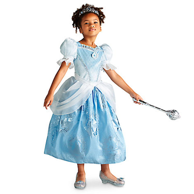 现货 美国迪士尼灰姑娘公主裙万圣节裙连衣裙女童生日礼物