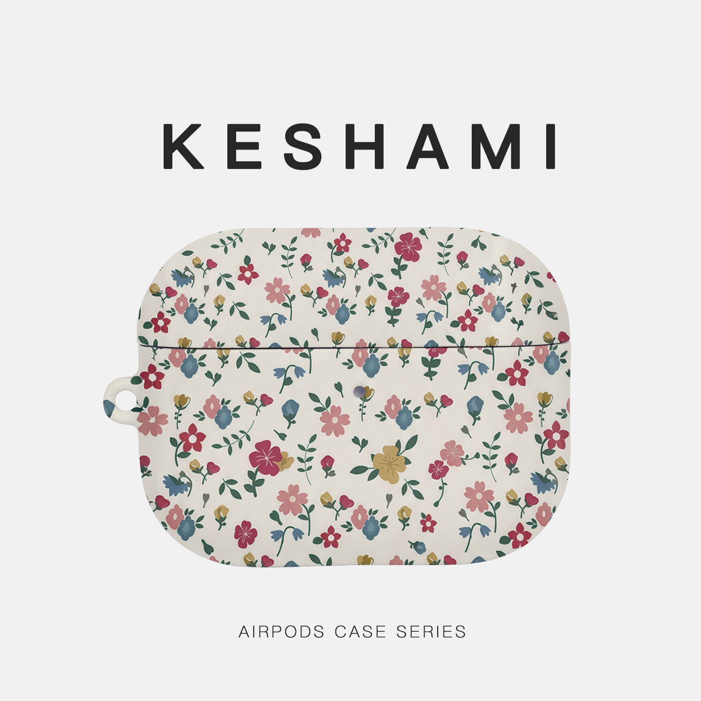 keshami 适用苹果AirpodsPro3/Pro2/Airpods4 全包磨砂耳机壳保护壳小锦花,3C数码配件,耳机保护套,淘宝优惠券,粉丝福利购,淘宝优惠卷