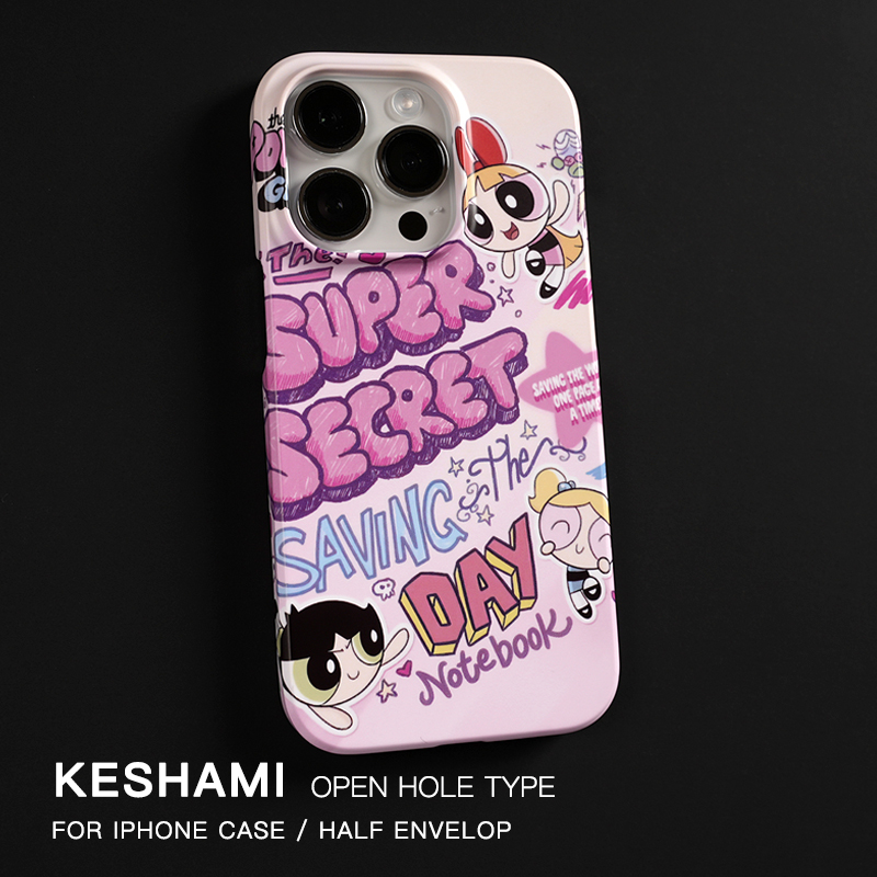 苹果14Promax磨砂硬壳卡通女款