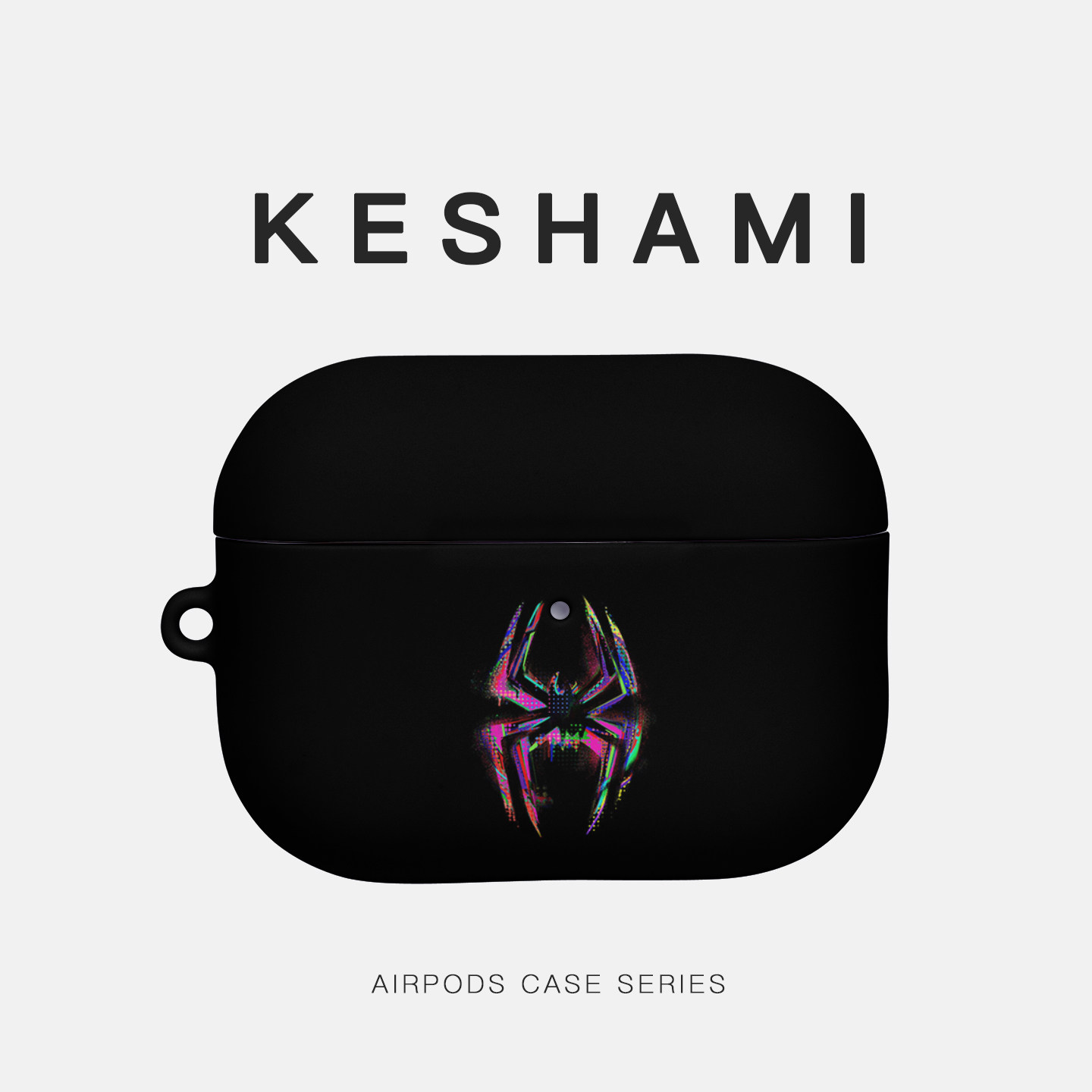 keshami 适用苹果AirpodsPro3/Pro2/Airpods4 全包磨砂耳机壳保护壳炫彩蜘蛛,3C数码配件,耳机保护套,淘宝优惠券,粉丝福利购,淘宝优惠卷