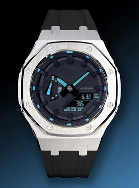 适配GA2100/GM2100农家橡树GMAS-2100四代改装不锈钢表壳硅胶