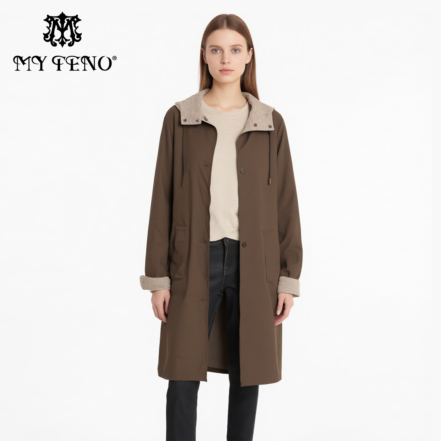 马天奴2025秋冬新款深咖莱