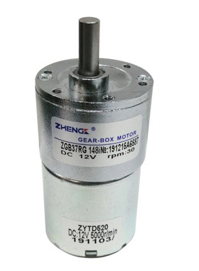正科微型永磁直流金属齿轮减速电机ZGB37RG12V/24V 大力矩正反转