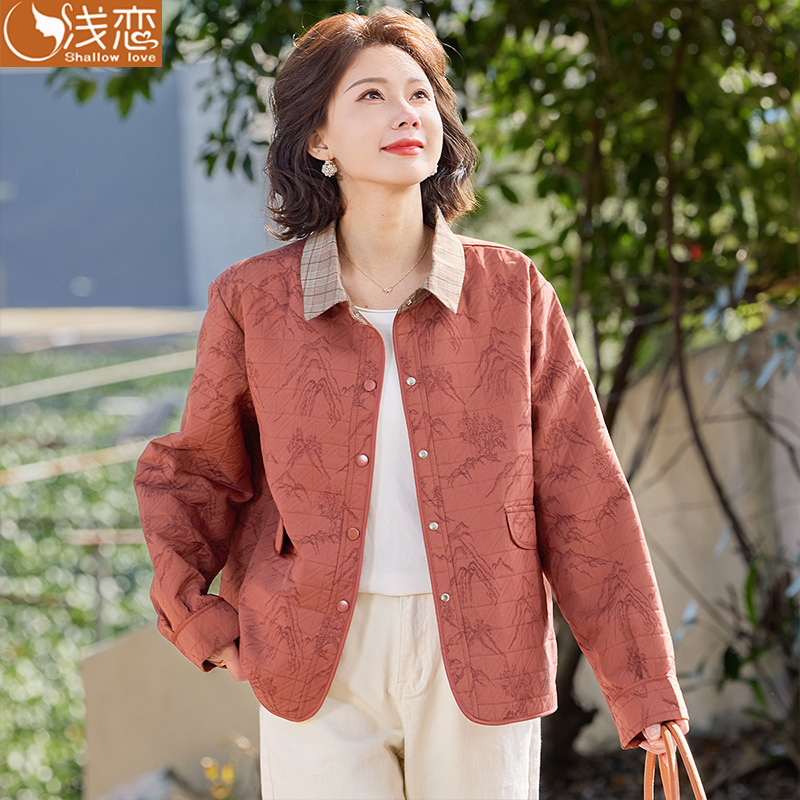 妈妈春装洋气外套中年女装2025新款上衣服中老年春秋时尚夹克风衣