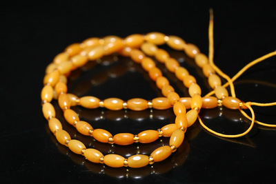 米珠籽料项链原石随形玉石吊坠黄沁皮原籽玉挂链高档男女款