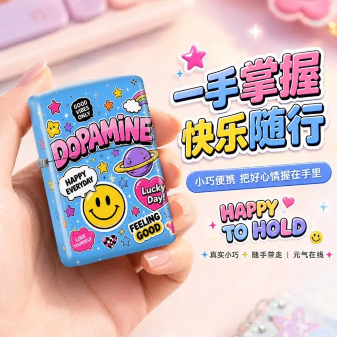 ZIPPO/之宝打火机正版可爱趣味多巴胺乐园个性创意火机送男士礼物