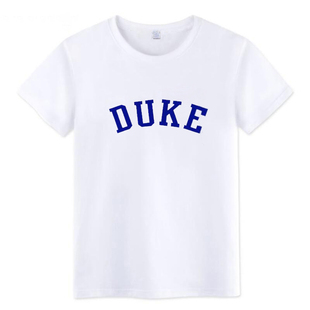 美国名校杜克大学半袖男宽松纯棉DUKE篮球训练服运动短袖T恤夏季