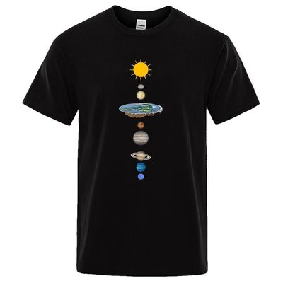 Cosmic Solar System Planets Print Short Sleeve Men Sreet Cas