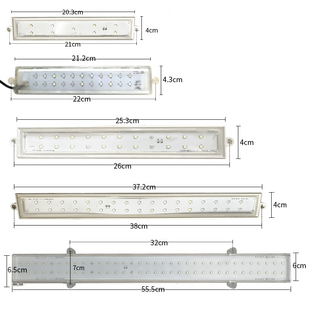 森森佳璐格池鱼缸水族箱防水LED灯管蓝白彩色水草灯增色灯直板灯