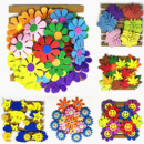 小学黑板报装 饰墙贴布置材料幼儿园教室班级文化主题花朵立体树叶