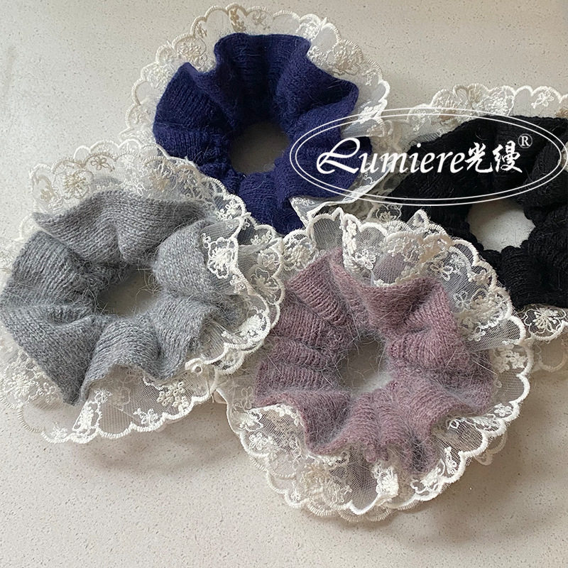 【实拍】大版！绝美温柔海马毛线刺绣蕾丝花边大肠发圈高级头花女,服饰配件/皮带/帽子/围巾,指环,淘宝优惠券,粉丝福利购,淘宝优惠卷