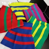 YHAY 撞色条纹百搭休闲减龄防寒针织假领围脖 2023秋冬潮牌个性