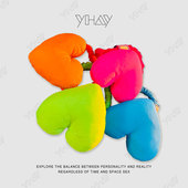 YHAY2024年春夏新款 潮牌个性 百搭彩色桃心发圈发饰