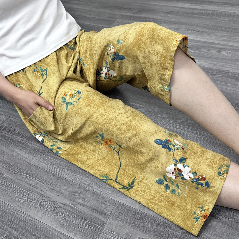 七分裤夏季凉感人造棉可外穿女绵绸薄款宽松遛弯裤睡裤家居裤棉绸,女装/女士精品,休闲裤,淘宝优惠券,粉丝福利购,淘宝优惠卷