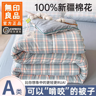 无印良品A类里外全棉秋冬被春秋被全棉纯棉被芯冬被加厚四季 通用