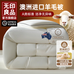 无印良品澳洲进口羊毛被100%纯羊毛冬季 被保暖被芯被子冬被春秋被