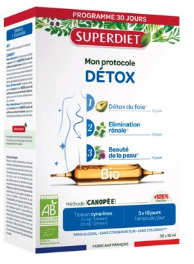 新包装法国SuperDiet舒伯妮尔身体皮肤排浊三部曲水护养肝30支