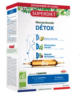 新包装法国SuperDiet舒伯妮尔身体皮肤排浊三部曲水护养肝30支