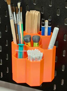 创意蜂窝状笔筒多格笔筒收纳适用于宜家SKADIS洞洞板配件多色可选