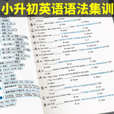 小升初英语语法专项强化训练