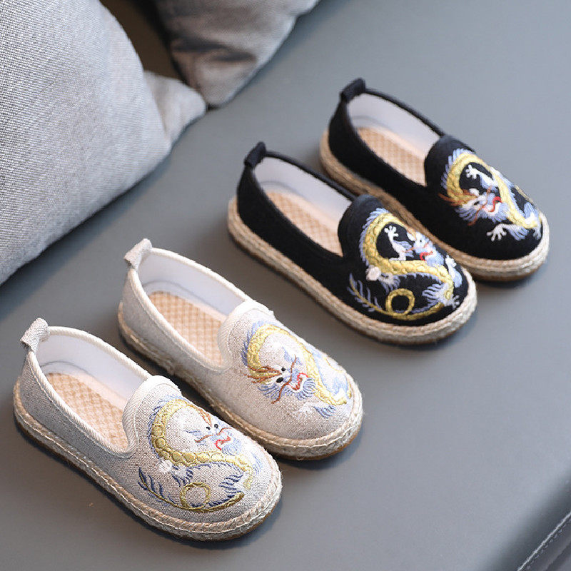 儿童汉服鞋男童布鞋春秋新款潮防臭软底手工一脚蹬中国风绣花鞋,童鞋/婴儿鞋/亲子鞋,儿童汉服鞋,淘宝优惠券,粉丝福利购,淘宝优惠卷