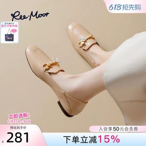 平底粗跟REEMOOR2026春季新款