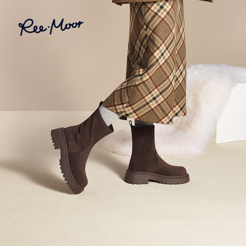 REEMOOR中筒弹力瘦瘦女靴