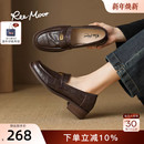 女款 REEMOOR睿慕2025年秋季 超软羊皮英伦风小皮鞋 厚底乐福鞋 新款