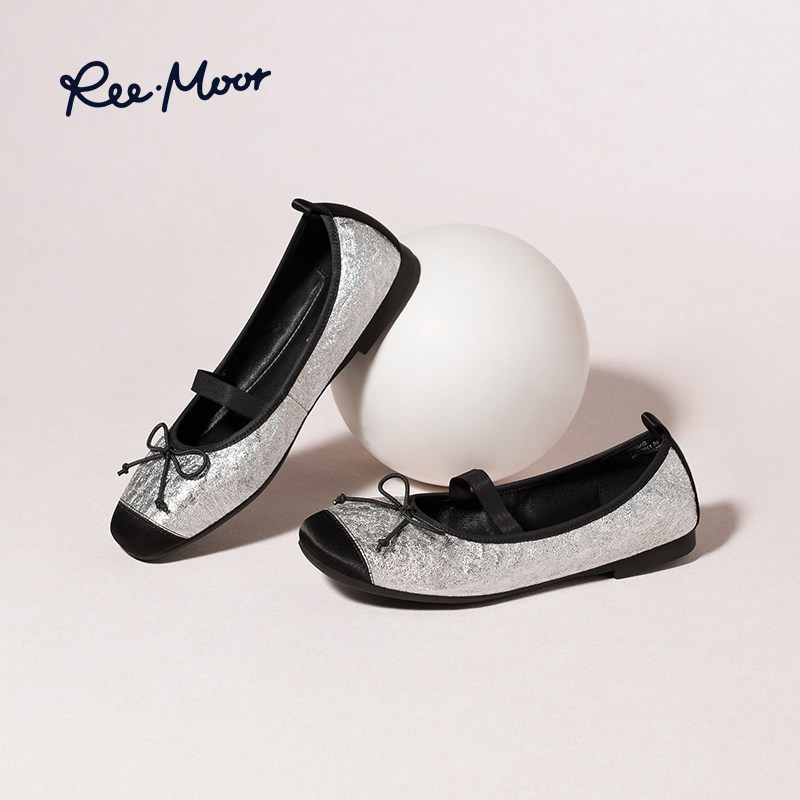 REEMOOR睿慕2025秋季新款小香风方头浅口单鞋女甜美玛丽珍