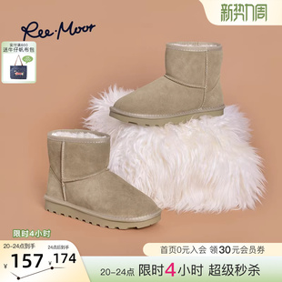 绒面大棉鞋 冬季 短筒睿慕 女冬加绒雪地靴女2022年新款 reemoor棉鞋