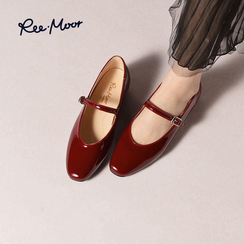 REEMOOR睿慕2025秋季新款新中式国风刺绣玛丽珍鞋女显瘦平底单鞋