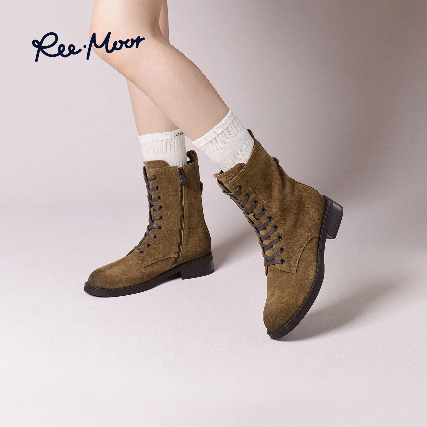 REEMOOR冬季新款英伦风马丁靴