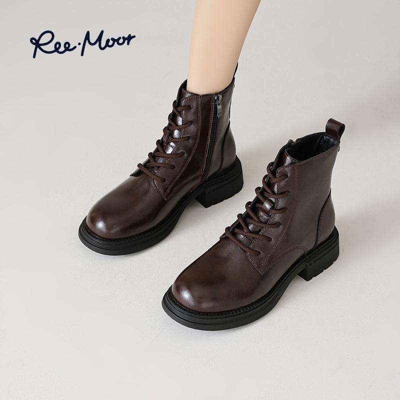 REEMOOR冬季新款工装马丁靴