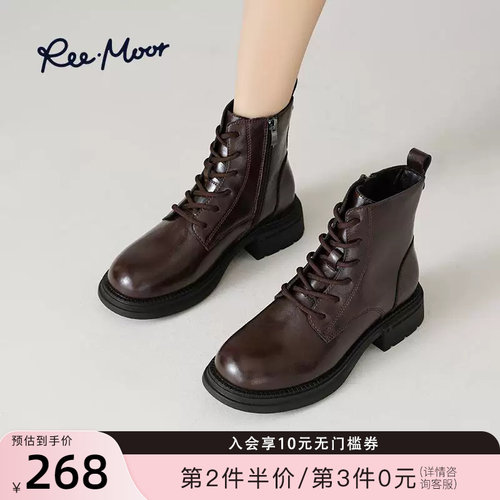 REEMOOR冬季新款工装马丁靴