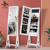 穿衣镜子带灯首饰柜美颜补光化妆镜卧室简约试衣镜家用全身落地镜