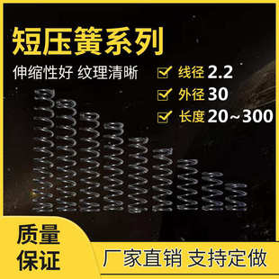 线径2.2外径30长5到300压簧压缩小弹簧精密五金压力弹簧可定做