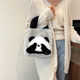 可爱熊猫毛毛包女2024新款 小众潮流毛绒包韩版 高级质感斜挎包