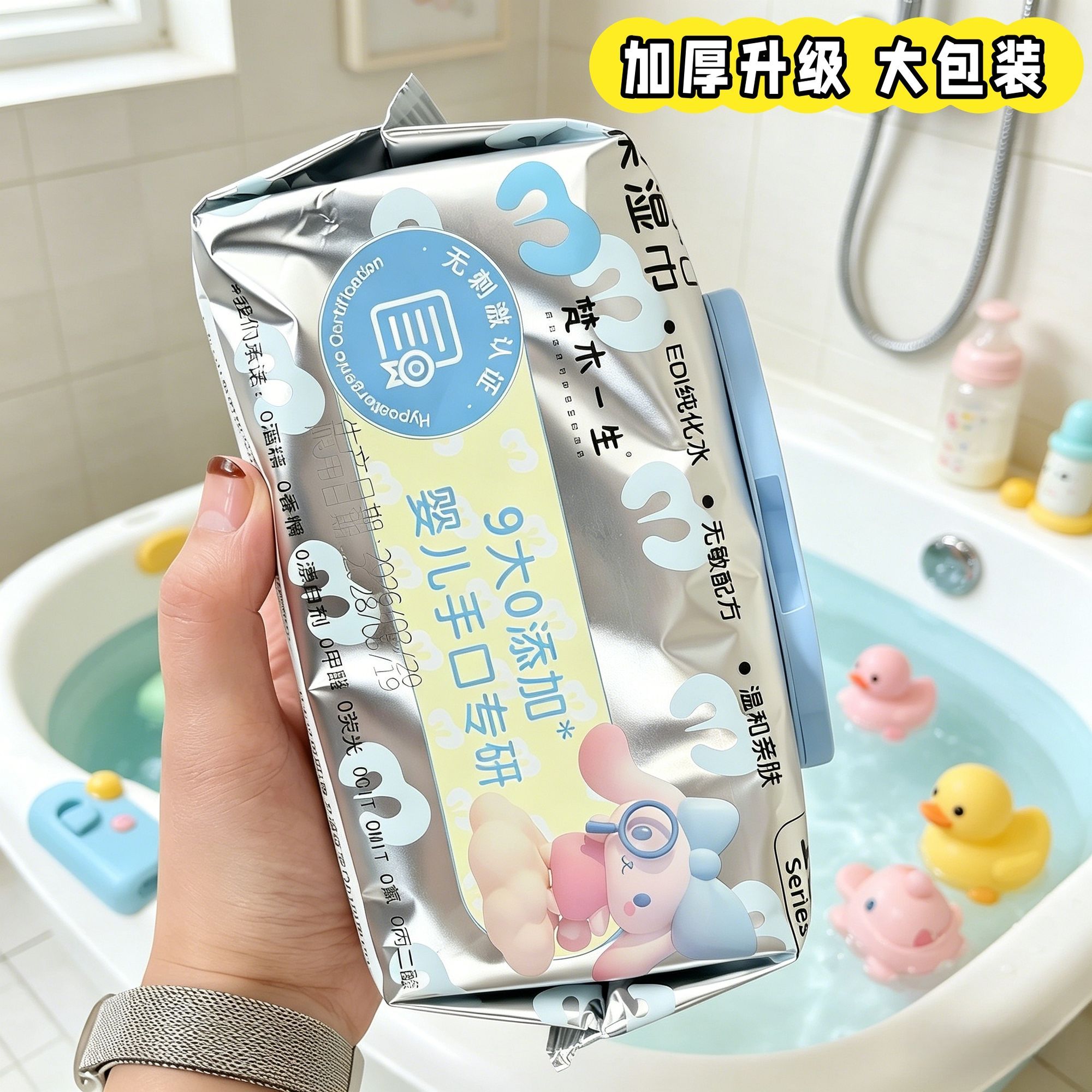 手口专研湿巾80抽家庭装