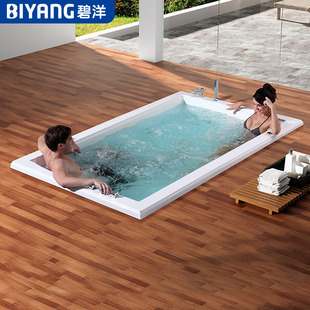碧洋嵌入式 2.4米 浴缸家用超大情侣双人冲浪按摩浴盆定制尺寸2.2