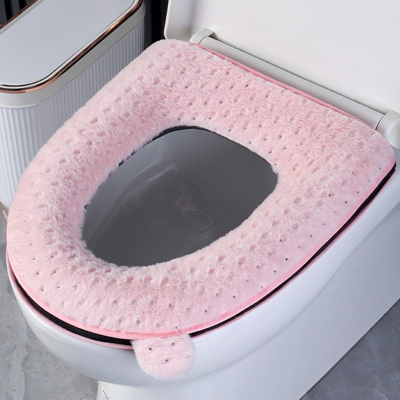 兔绒烫银梦幻星星马桶坐垫秋冬保暖家用防尘加大加厚拉链款坐便套,家庭/个人清洁工具,马桶套/马桶座圈,淘宝优惠券,粉丝福利购,淘宝优惠卷